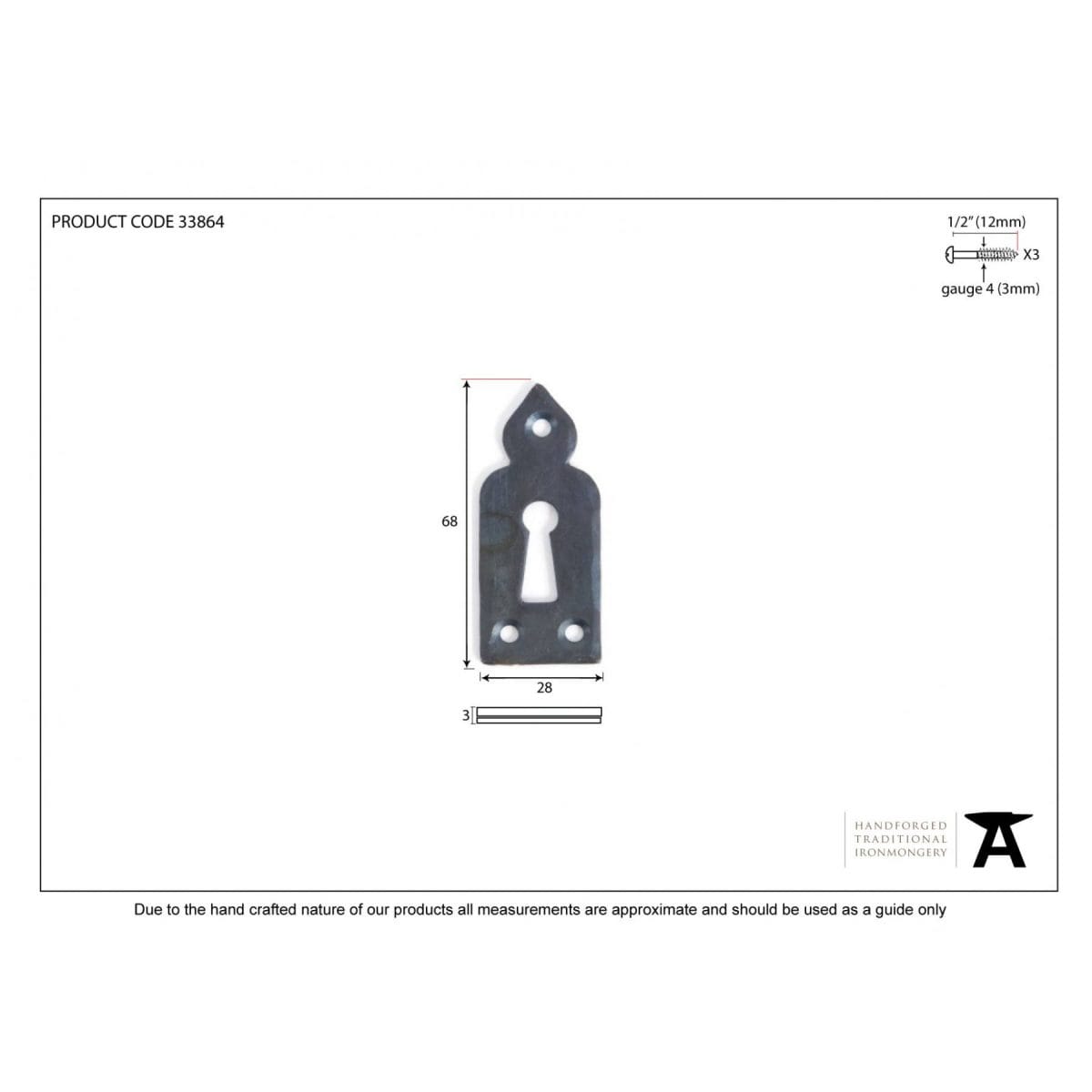 Beeswax Gothic Escutcheon - Image 2