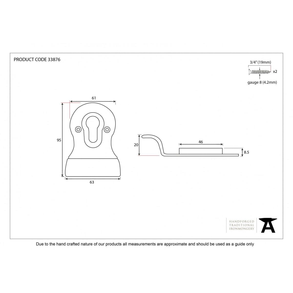 Pewter Euro Door Pull - Image 2
