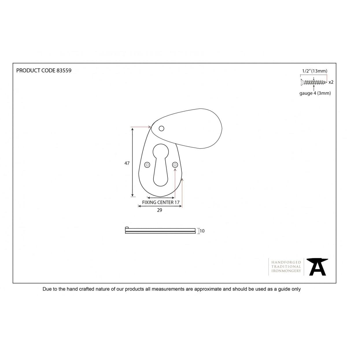 Ebony Plain Escutcheon - Image 2
