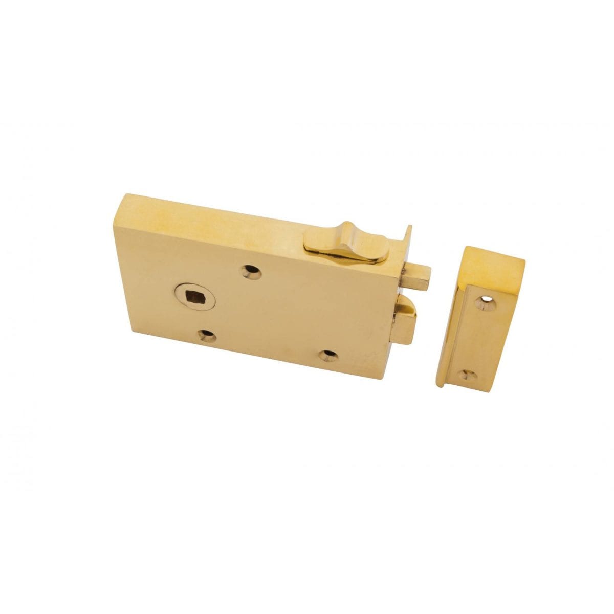 Polished Brass Left Hand Bathroom Latch - Image 2