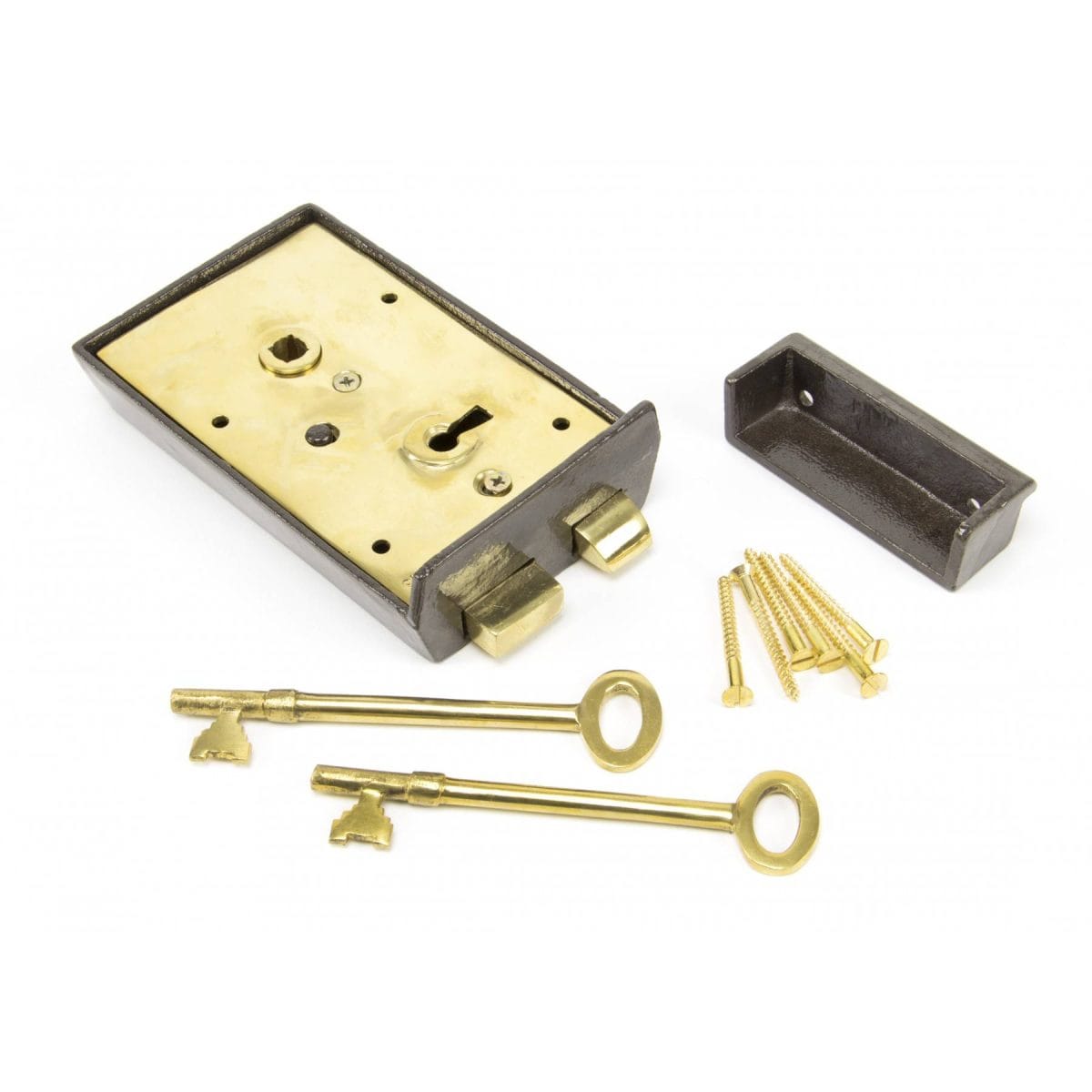 Iron Left Hand Rim Lock - Small - Image 3