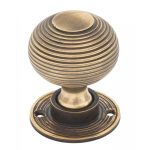 Antique Brass Beehive Mortice/Rim Knob Set - Image 2