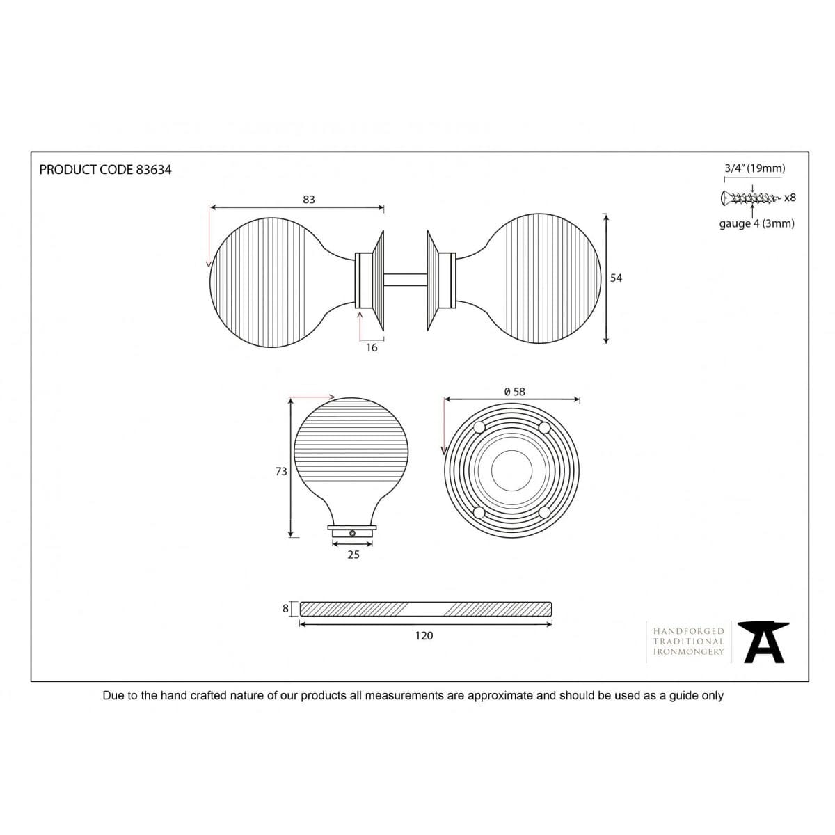 Ebony Mortice/Rim Beehive Knob Set - Polished Nickel Roses - Image 3