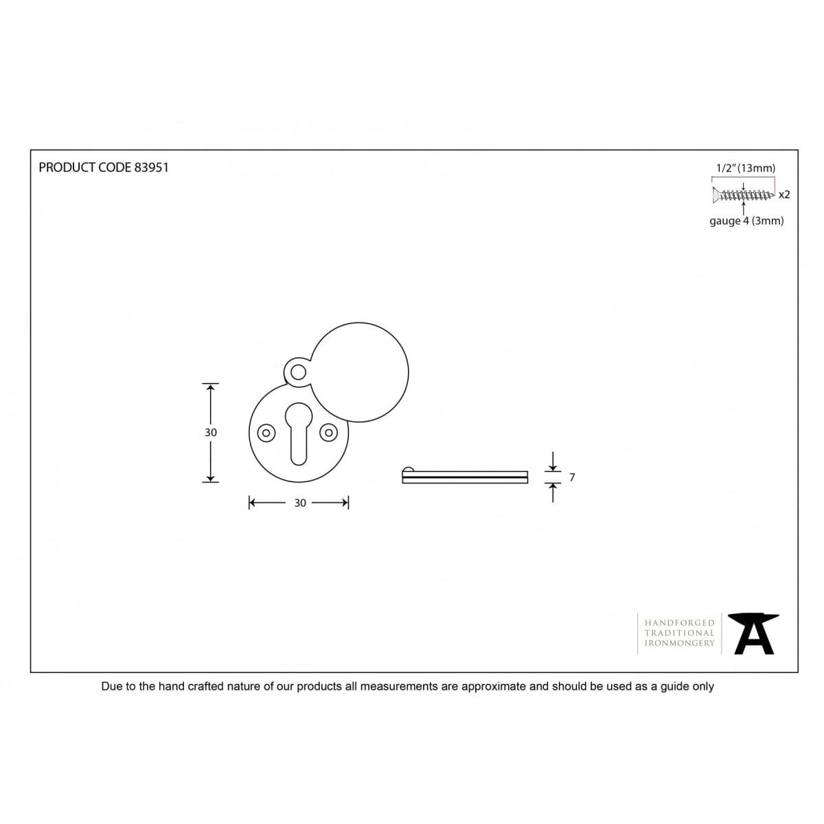 Aged Bronze Round Escutcheon - Image 3