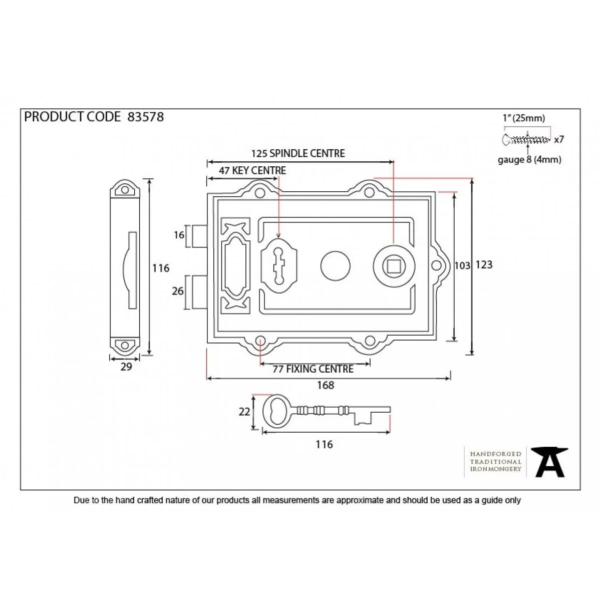 Iron Davenport Rim Lock Drawing Home Refresh 2020