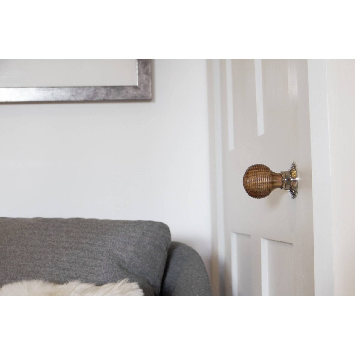 Rosewood Mortice Rim Beehive Knob Set – Polished Nickel Roses Home Refresh 2020