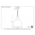 Light & Grey Smooth Nickel Brindley Pendant - Image 4