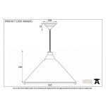 Dark Grey & Smooth Nickel Hockley Pendant - Image 4