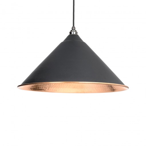 BLACK & HAMMERED INTERIOR HOCKLEY PENDANT FROM THE ANVIL_HOME REFRESH