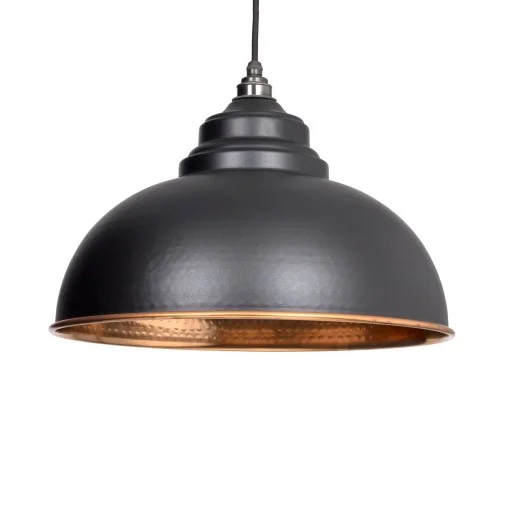 Black & Hammered Copper Harborne Pendant From The Anvil_Home_Refresh
