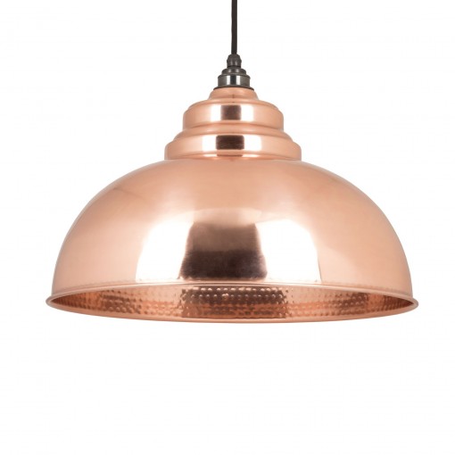 Copper & Hammered Copper Harborne Pendant From The Anvil_Home_Refresh