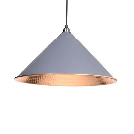 DARK GREY & HAMMERED COPPER INTERIOR HOCKLEY PENDANT FROM THE ANVIL_HOME REFRESH