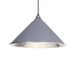 Dark Grey & Smooth Nickel Hockley Pendant
