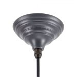 Dark Grey & Smooth Nickel Hockley Pendant - Image 2