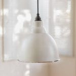 Light & Grey Smooth Nickel Brindley Pendant - Image 3