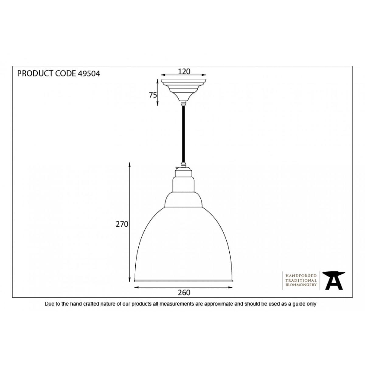 Smooth Nickel  Interior Brindley Pendant - Image 5