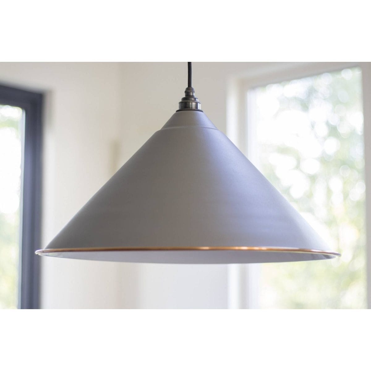 Warm Grey & White Interior Hockley Pendant - Image 4