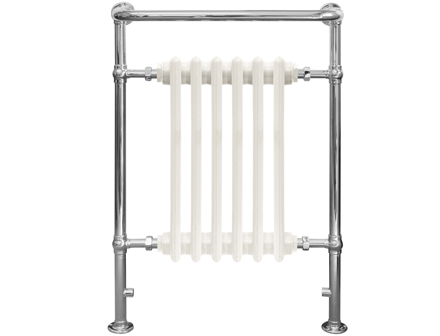 All White Finish Broughton Towel Rail Chrome - 960mm x 675mm Carron_Home Refresh
