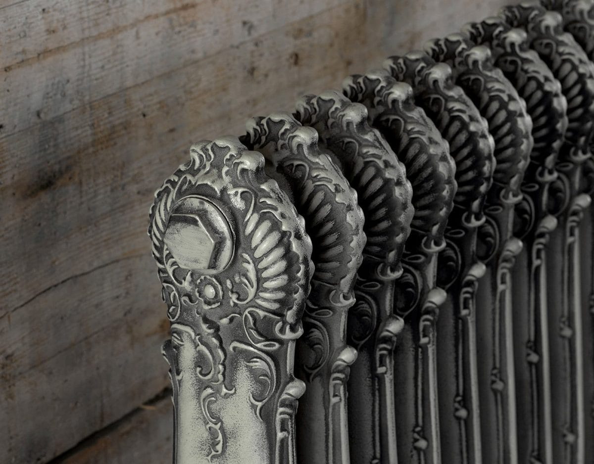 Arroll Alexandra Cast Iron Radiator in a Aged French Grey