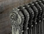 Arroll Alexandra Cast Iron Radiator in a Aged French Grey Finish