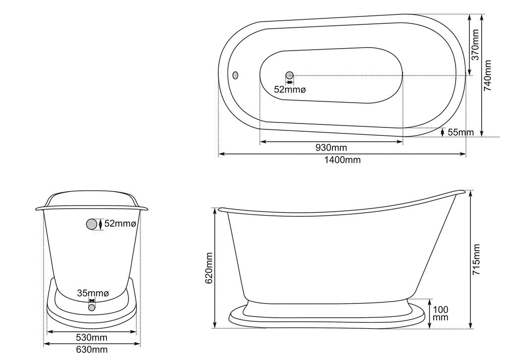 Cameo Cast Iron Bath Luxury Freestading Baths 5 Year Guarantee