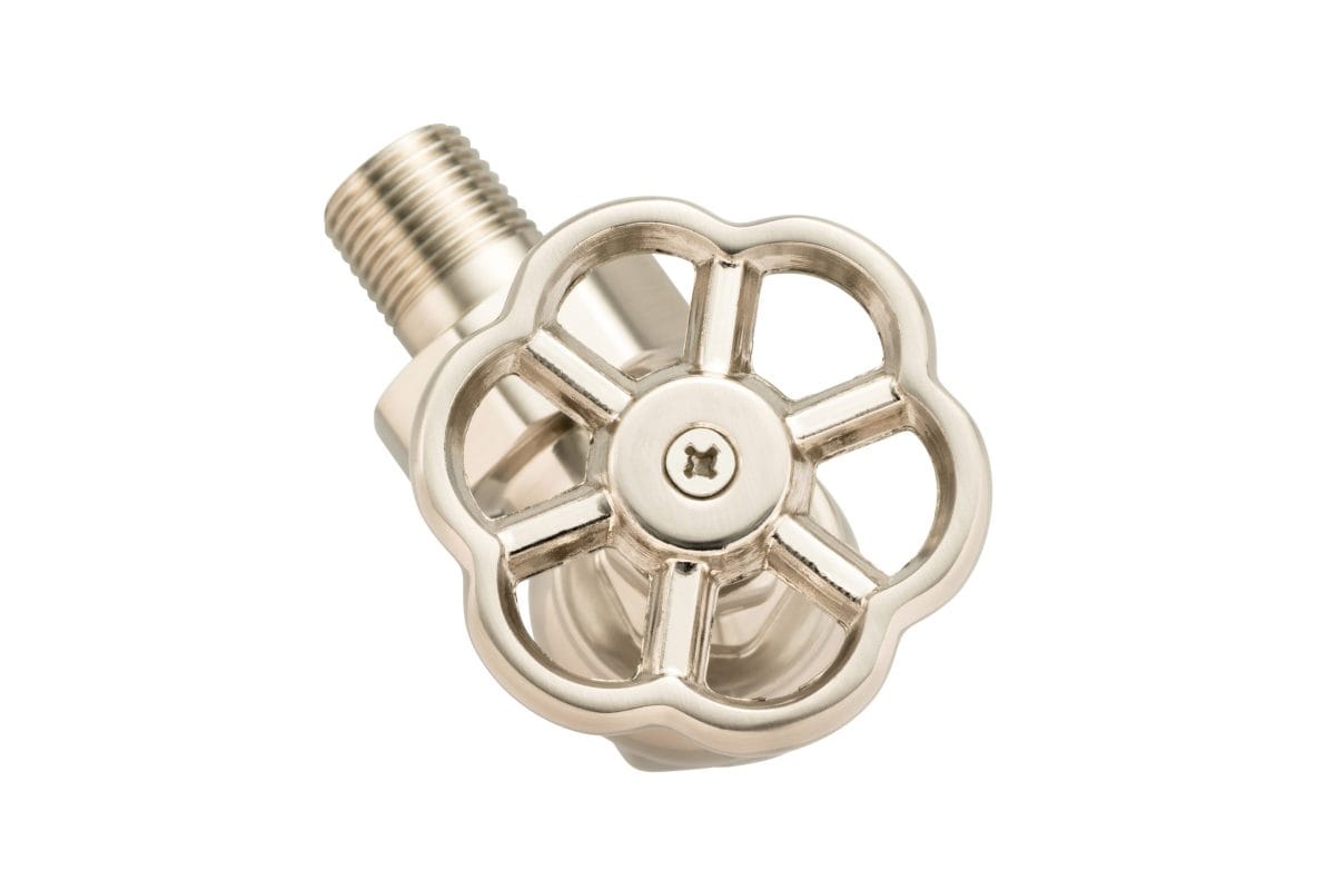 UK-16 Brushed Nickle Industrial Radiator valve Top view .jpg