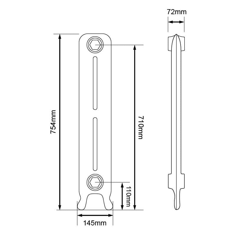 Arroll Art Nouveau Cast Iron Radiator Dimensions.jpg