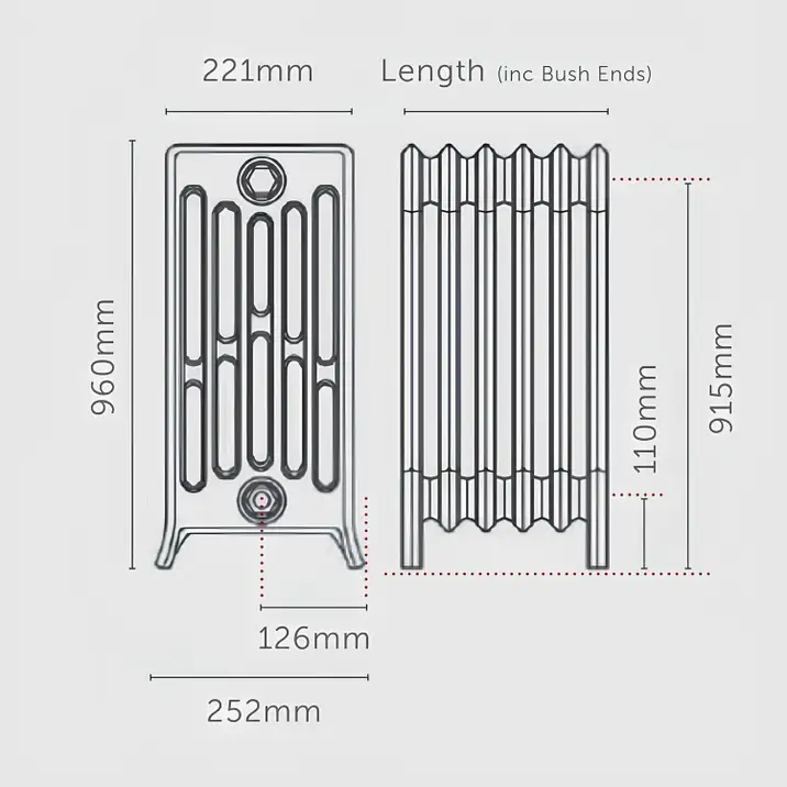 Paladin Neo Georgian 6 Column Cast Iron Radiator Dimensions 960mm.webp