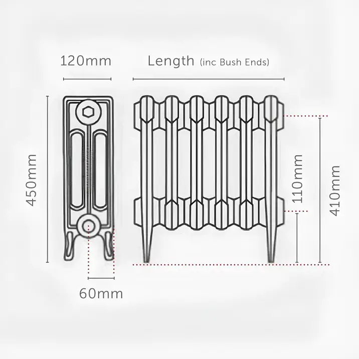 Paladin Victoriana 3 Column Cast Iron Radiator Dimensions 450mm.webp