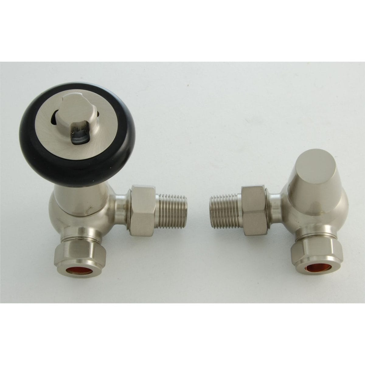 Faringdon Traditional Thermostatic Radiator Valve - Brushed Satin Nickel (Corner TRV) - Image 2