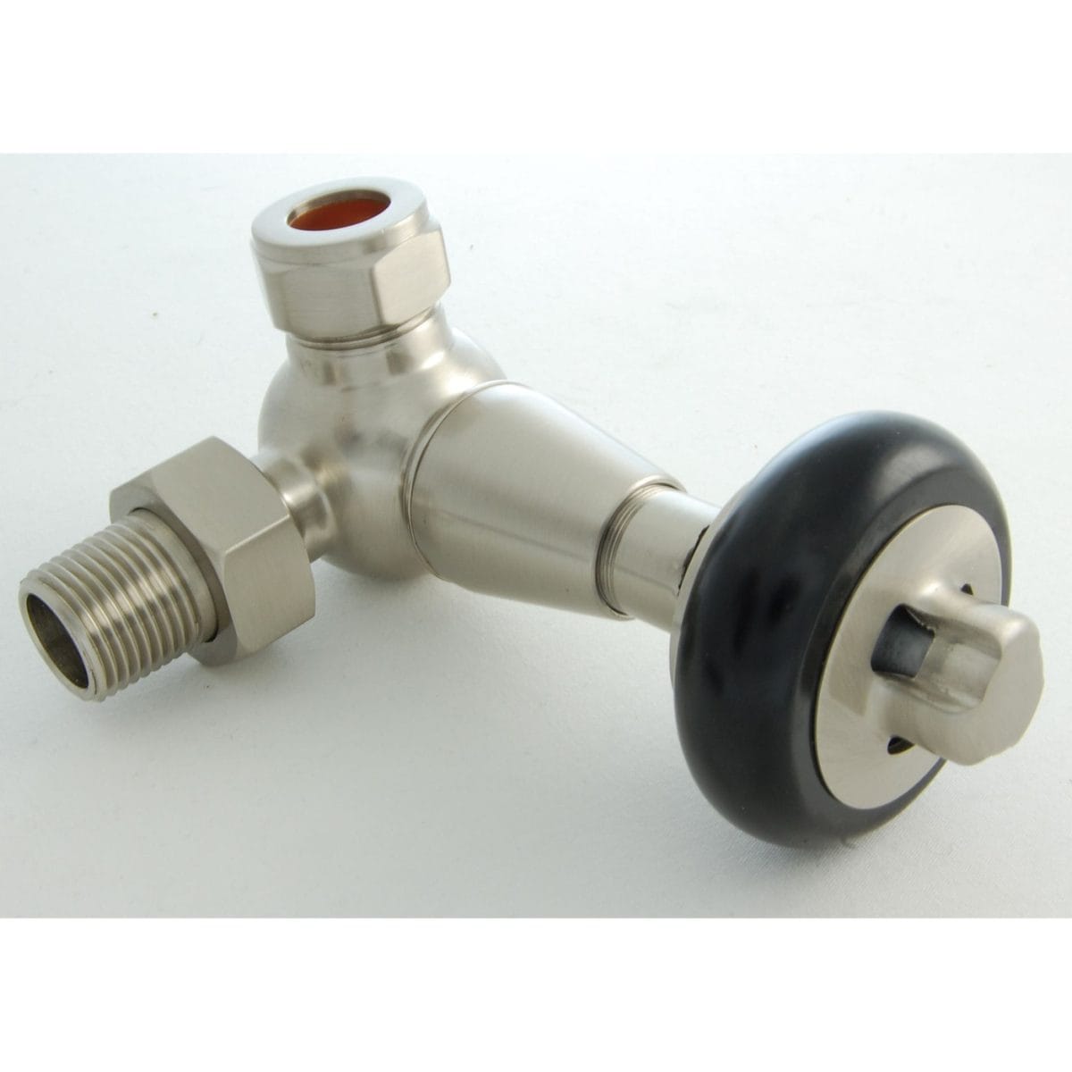 Faringdon Traditional Thermostatic Radiator Valve - Brushed Satin Nickel (Corner TRV) - Image 3