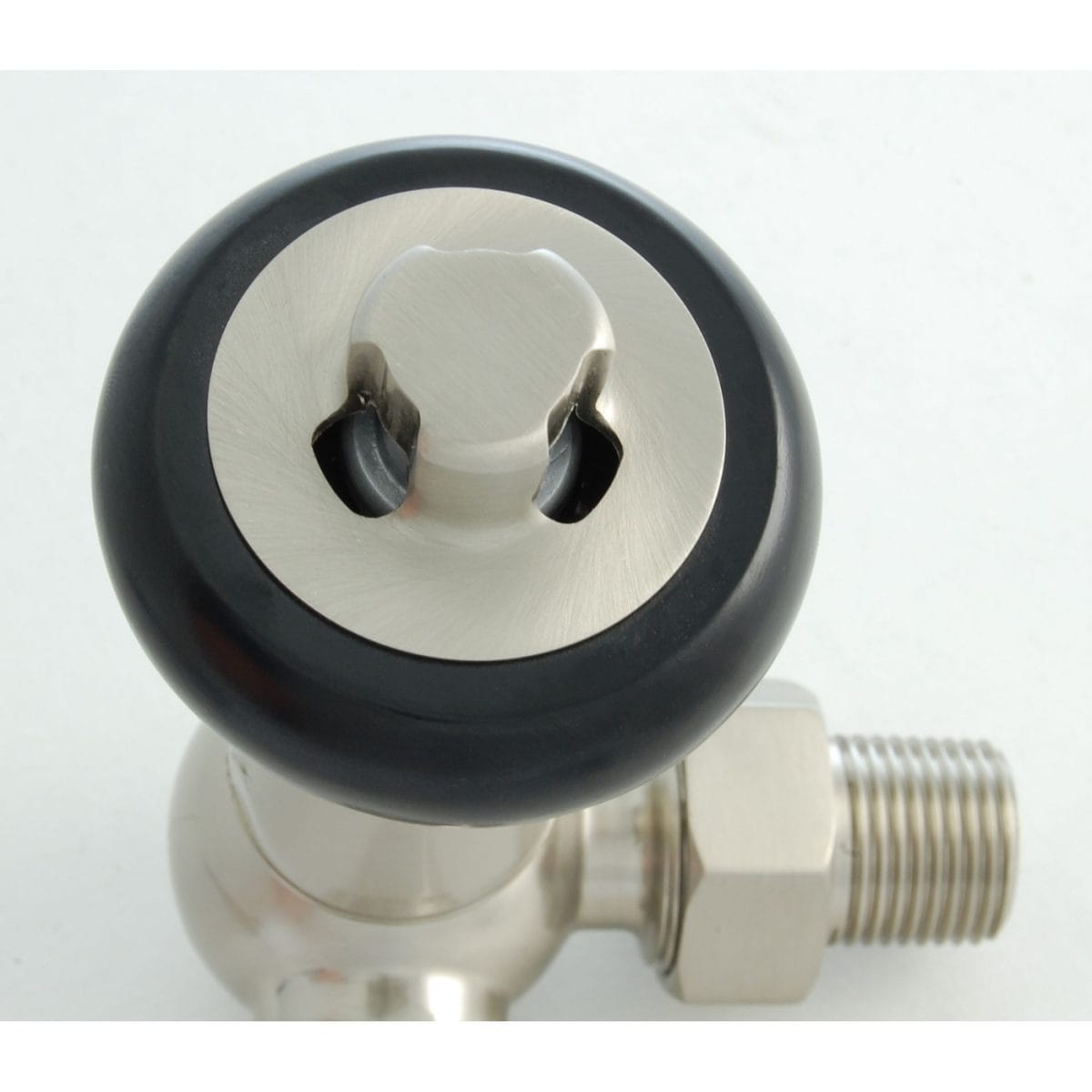 Faringdon Traditional Thermostatic Radiator Valve - Brushed Satin Nickel (Corner TRV) - Image 4