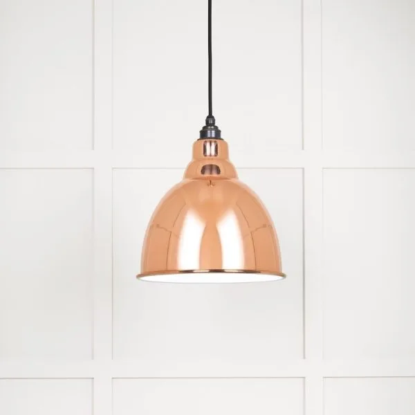 White Gloss Brindley Pendant in Copper.jpg
