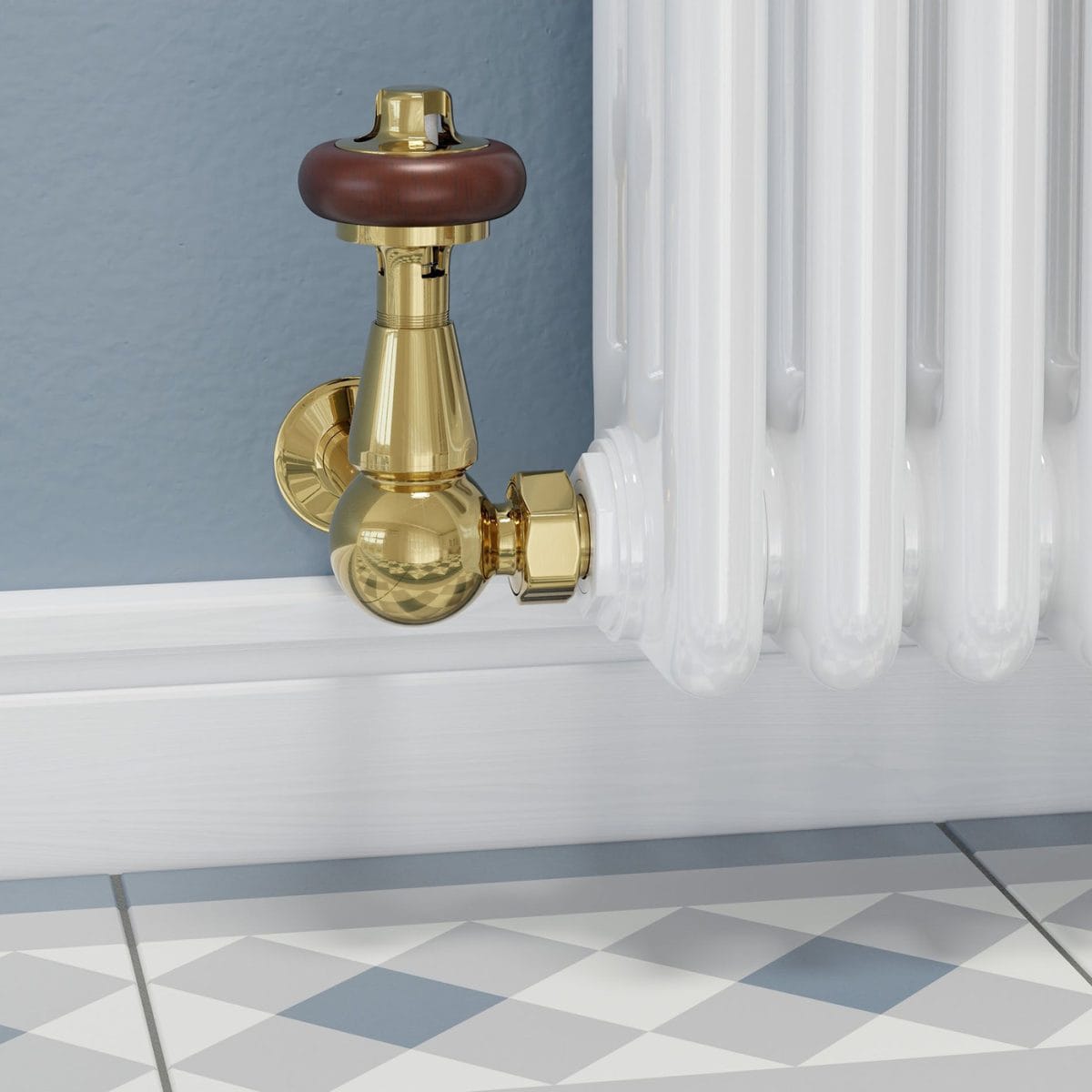 Faringdon Traditional Thermostatic Radiator Valve - Brass (Corner TRV) 10.jpg