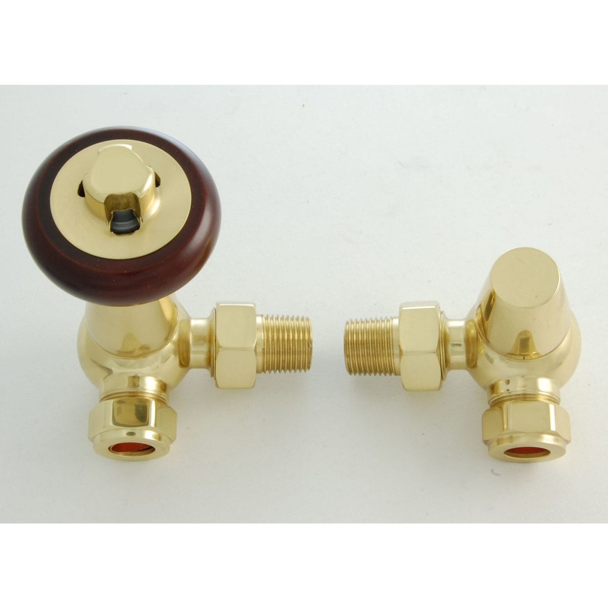 Faringdon Traditional Thermostatic Radiator Valve - Brass (Corner TRV) - Image 2