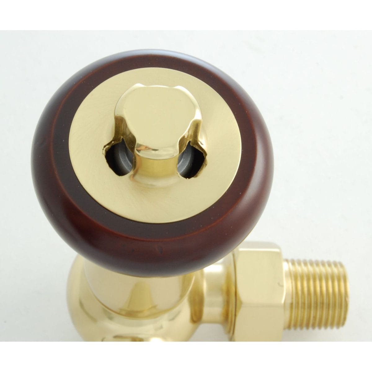 Faringdon Traditional Thermostatic Radiator Valve - Brass (Corner TRV) - Image 4