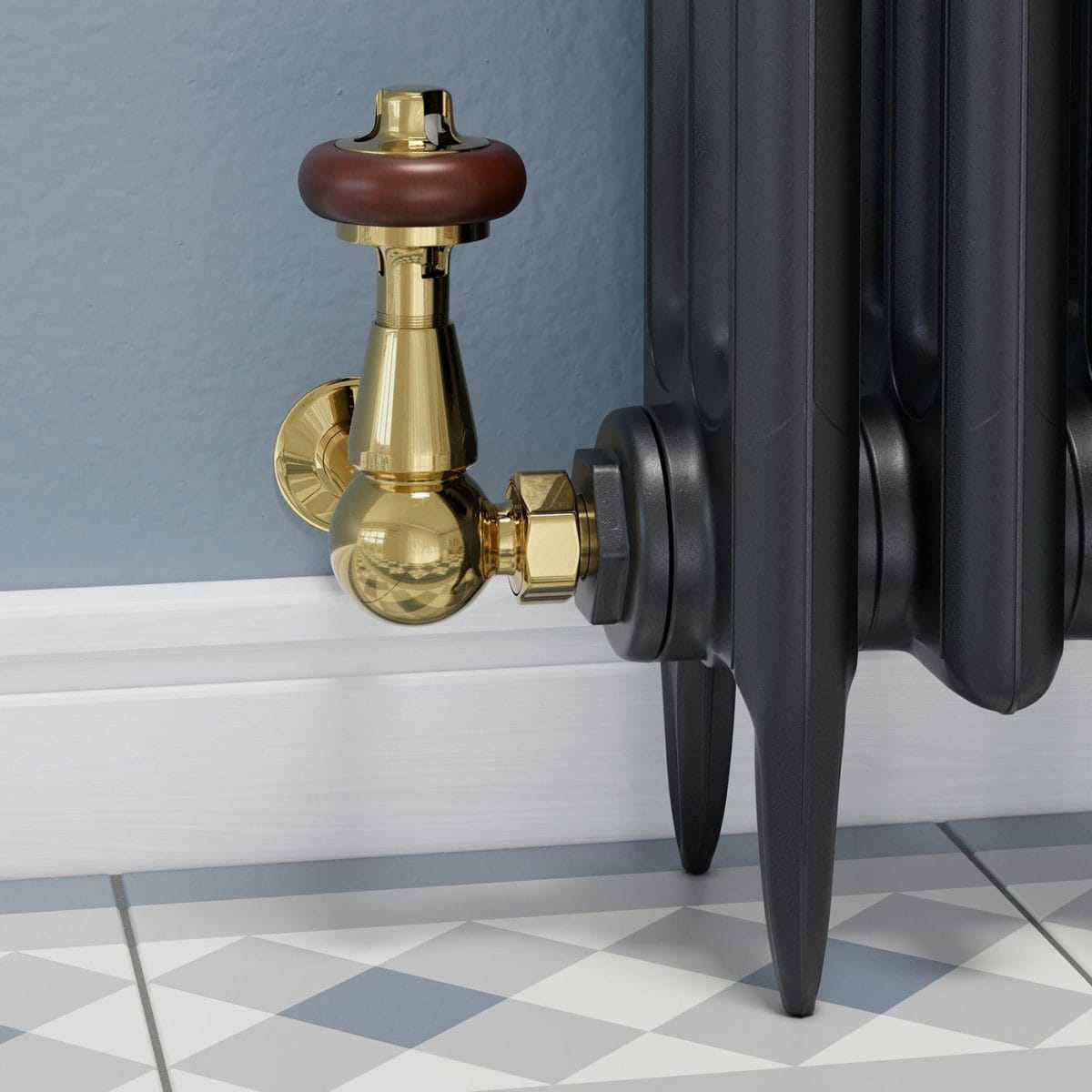 Faringdon Traditional Thermostatic Radiator Valve - Brass (Corner TRV) 7.jpg