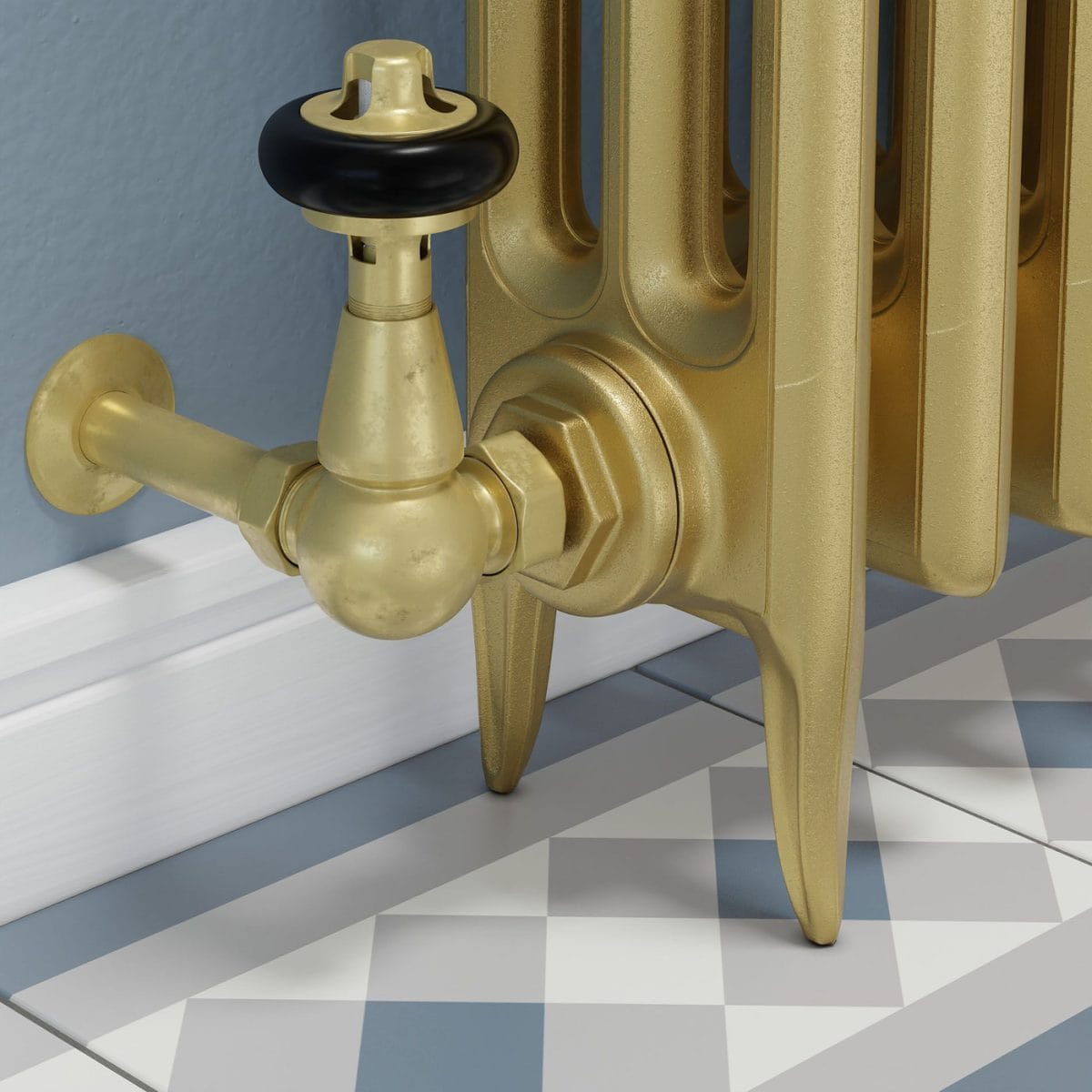 Faringdon Traditional Thermostatic Radiator Valve - Unlacquered Brass (Corner TRV) 22.jpg