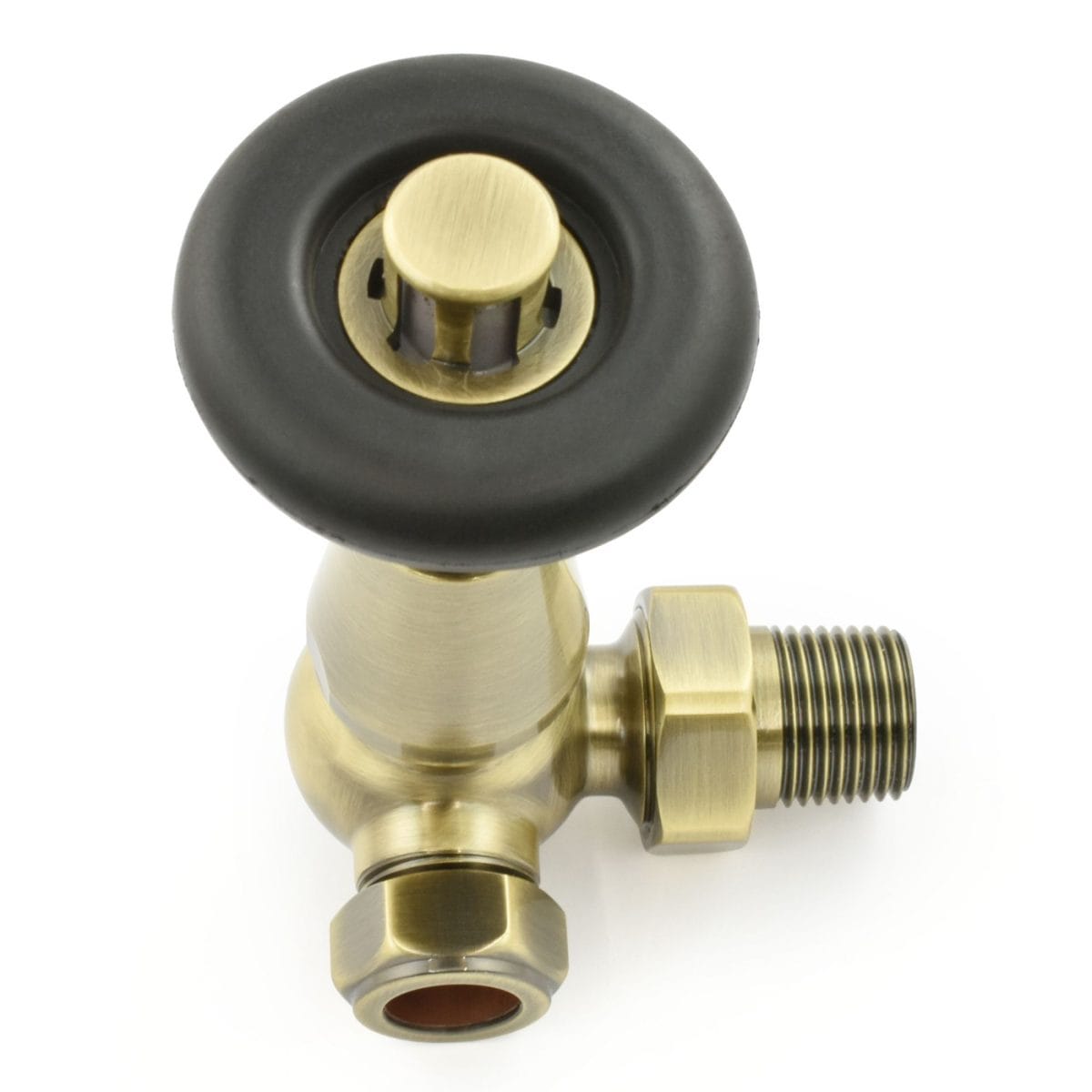 Jaguar Thermostatic Radiator Valve - Antique Brass (Corner TRV) - Image 3