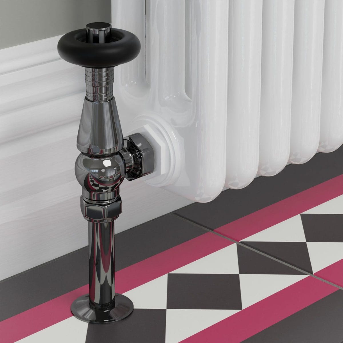 Jaguar Thermostatic Radiator Valve - Black Nickel (Angled TRV) - Image 12