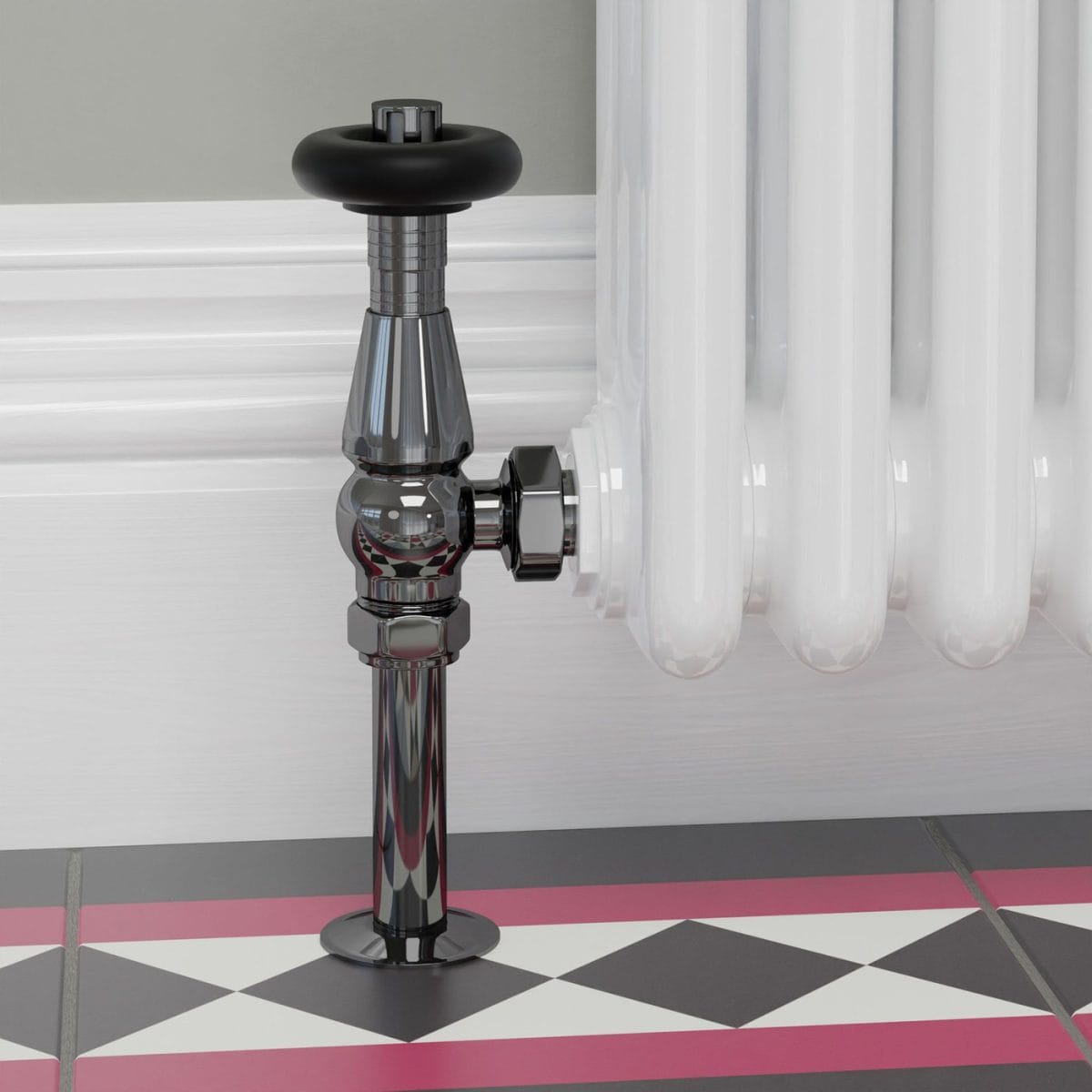 Jaguar Thermostatic Radiator Valve - Black Nickel (Angled TRV) - Image 13