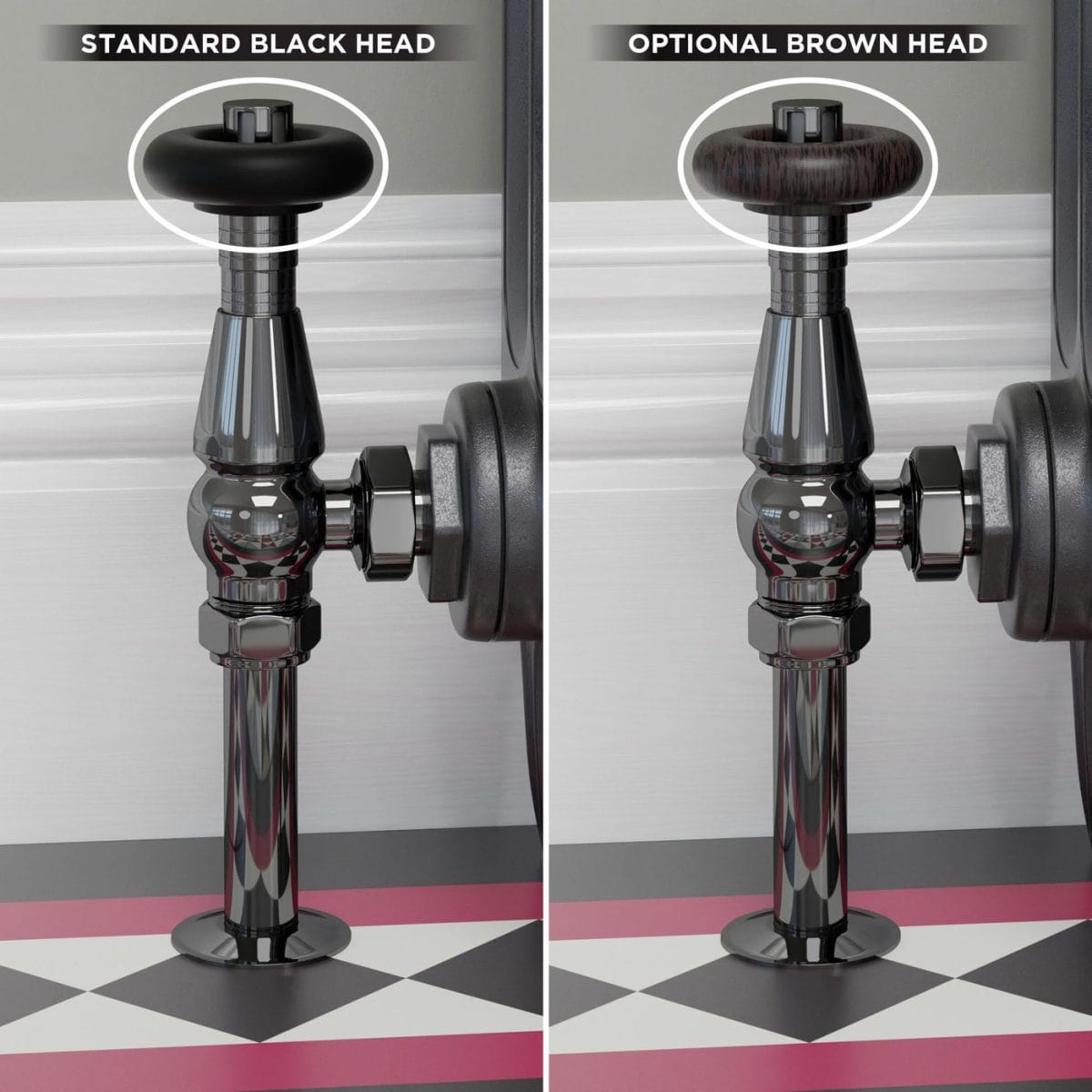Jaguar Thermostatic Radiator Valve - Black Nickel (Angled TRV) - Image 14