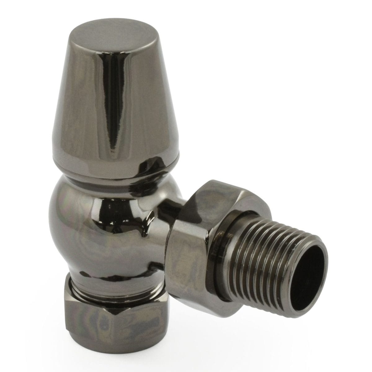 Jaguar Thermostatic Radiator Valve - Black Nickel (Angled TRV) - Image 2