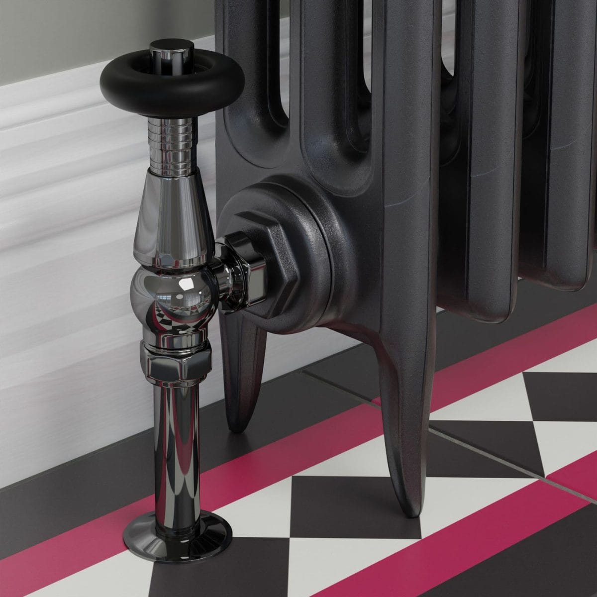 Jaguar Thermostatic Radiator Valve - Black Nickel (Angled TRV) 6.jpg
