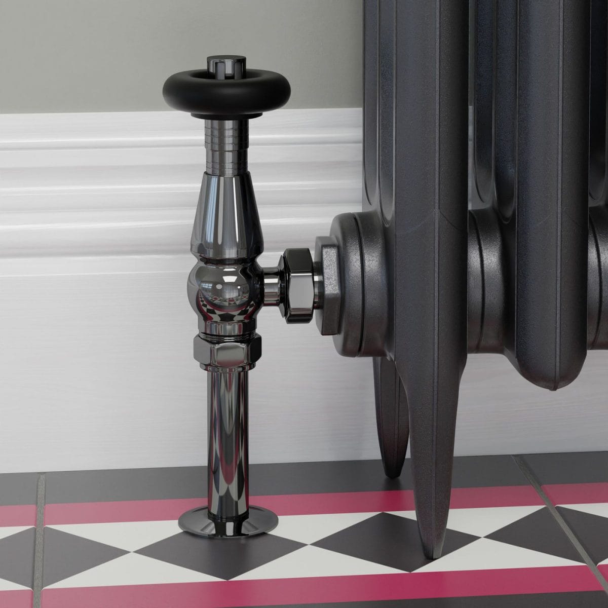 Jaguar Thermostatic Radiator Valve - Black Nickel (Angled TRV) 7.jpg