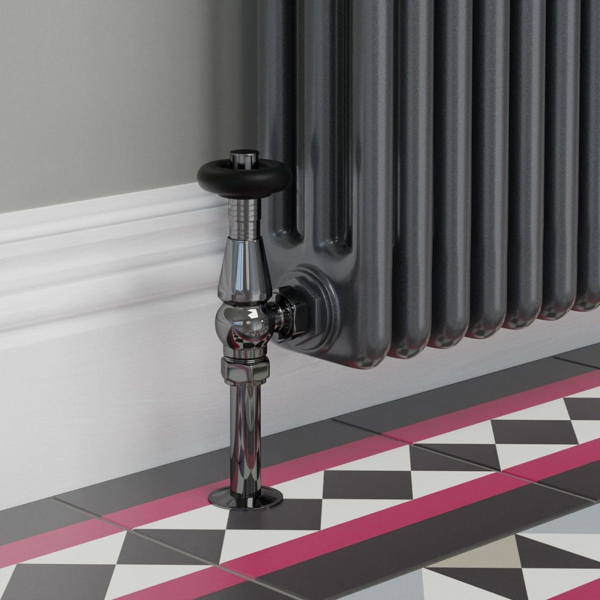 Jaguar Thermostatic Radiator Valve - Black Nickel (Angled TRV) 8.jpg