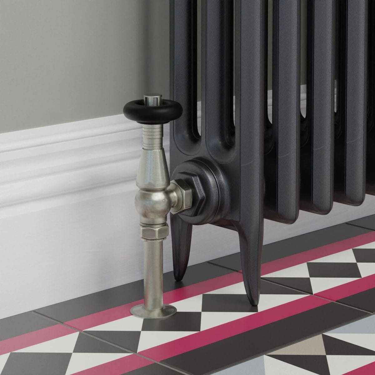 Jaguar Thermostatic Radiator Valve - Brushed Satin Nickel (Angled TRV) 5.jpg
