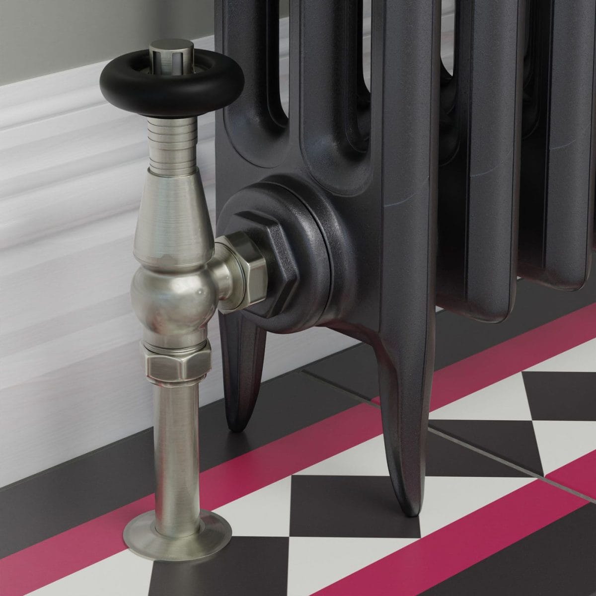 Jaguar Thermostatic Radiator Valve - Brushed Satin Nickel (Angled TRV) 6.jpg