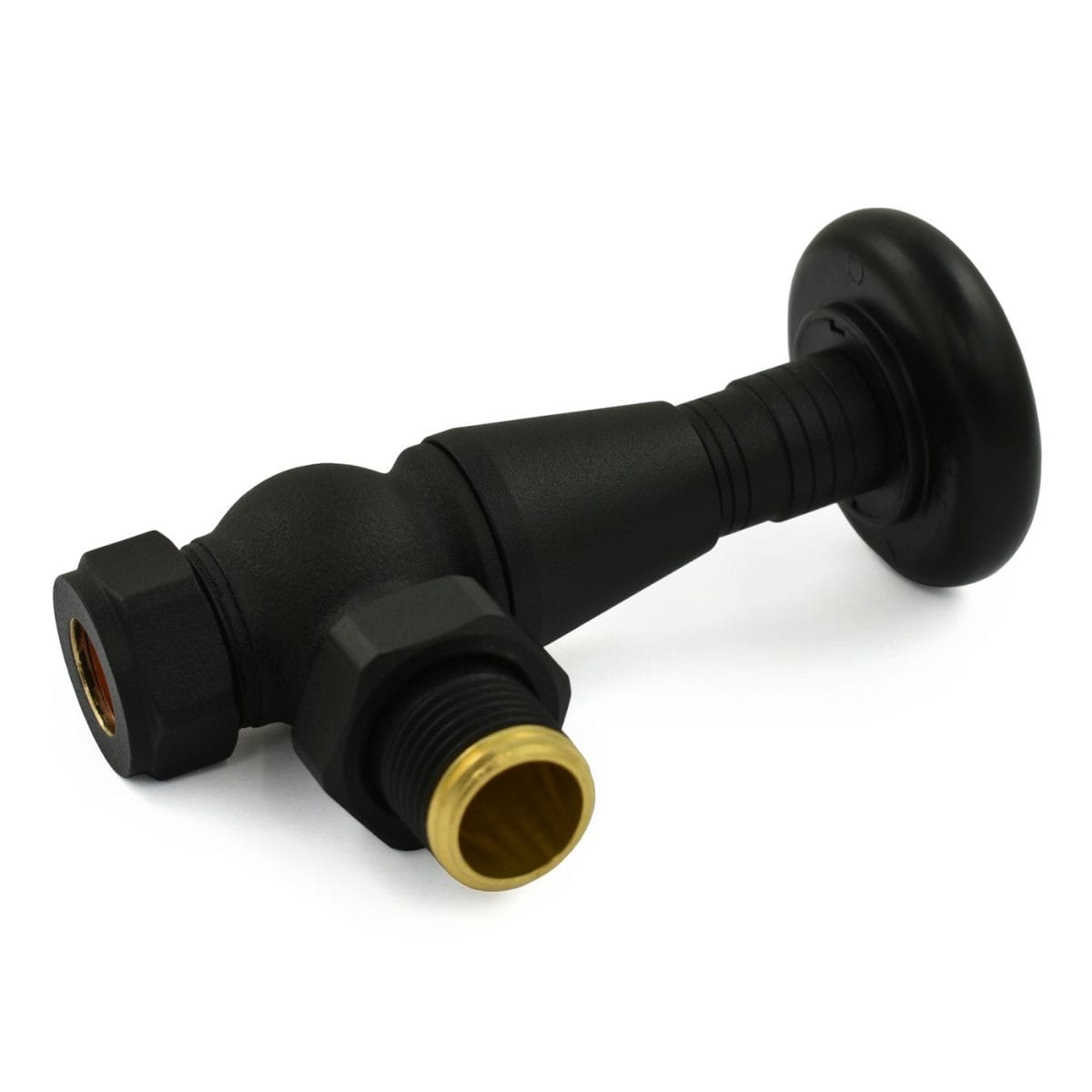 Jaguar Thermostatic Radiator Valve - Textured Black (Angled TRV) - Image 3