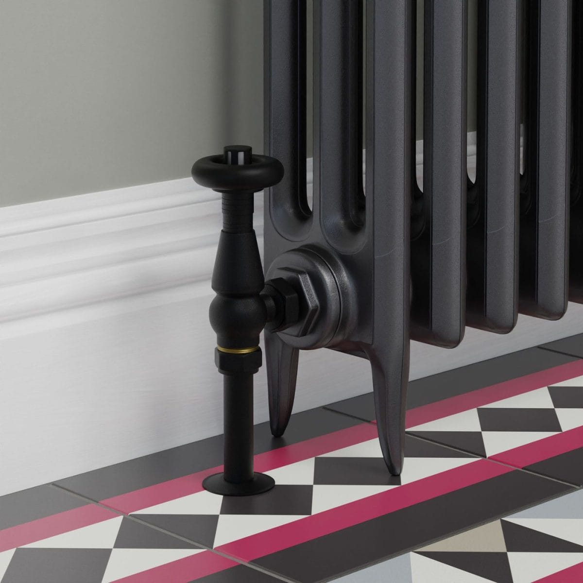 Jaguar Thermostatic Radiator Valve - Textured Black (Angled TRV) 6.jpg